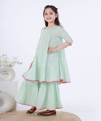 Pista green najma sharara set 2