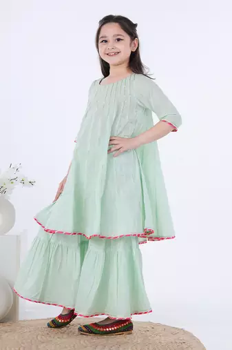 Pista green najma sharara set