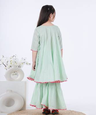 Pista green najma sharara set 4