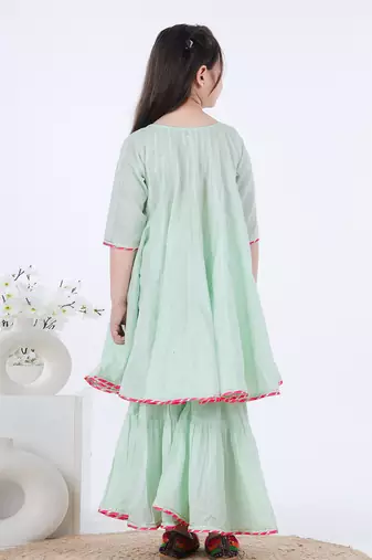 Pista green najma sharara set