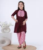 Maroon victorian suit set