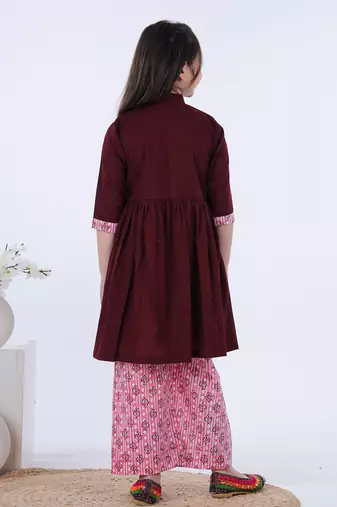 Maroon victorian suit set