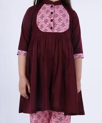 Maroon victorian suit set 4