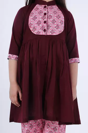 Maroon victorian suit set