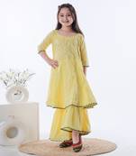Yellow shiddat sharara set