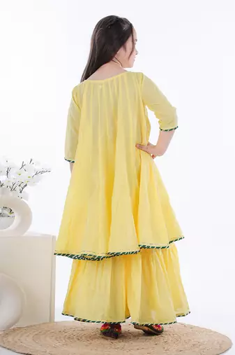 Yellow shiddat sharara set