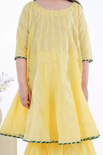 Yellow shiddat sharara set