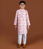 Pastel pink kurta set