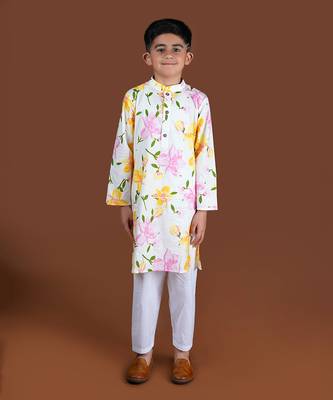 Multicolor floral print kurta set 1