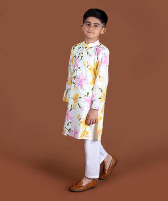 Multicolor floral print kurta set 2