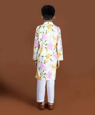 Multicolor floral print kurta set 3