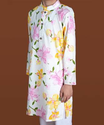 Multicolor floral print kurta set 4