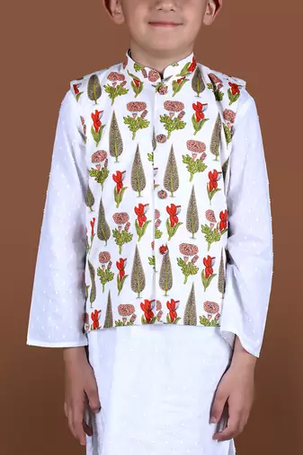 White jacket set