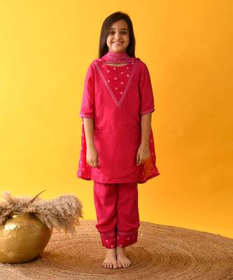 Pink yoke kurta set 1