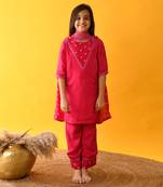 Pink yoke kurta set