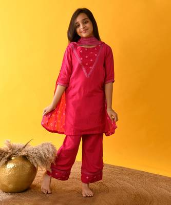 Pink yoke kurta set 2