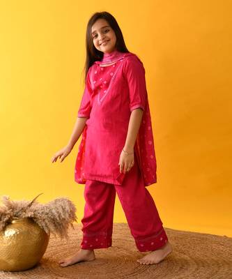Pink yoke kurta set 3