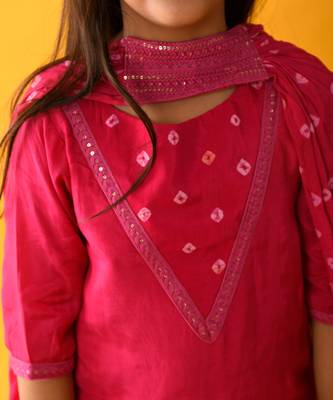 Pink yoke kurta set 5
