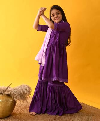 Purple sharara set 2