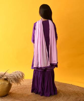 Purple sharara set 3