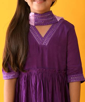 Purple sharara set 4
