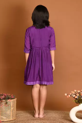 Purple lace dress