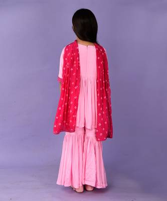 Pink sequin sharara set 4