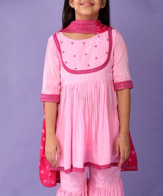 Pink sequin sharara set 5