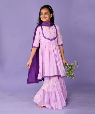 Lavender sequin kurta set 2