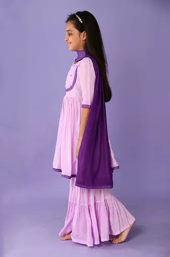 Lavender sequin kurta set