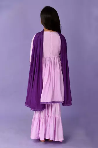 Lavender sequin kurta set