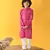 Pink bandhini kurta set