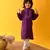 Purple yoke kurta set