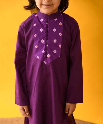 Purple yoke kurta set 4