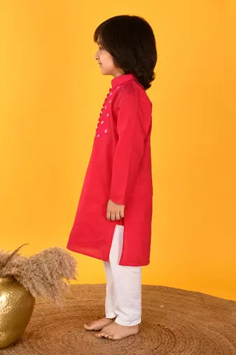 Pink boy's kurta set
