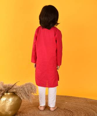 Pink boy's kurta set 4