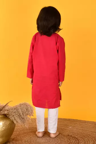 Pink boy's kurta set