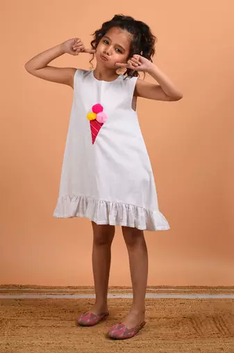 White ice cream dress