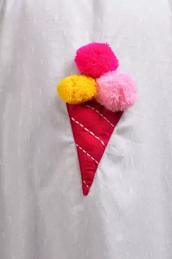 White ice cream dress