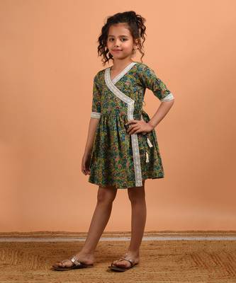 Green crochet angrakha dress 2