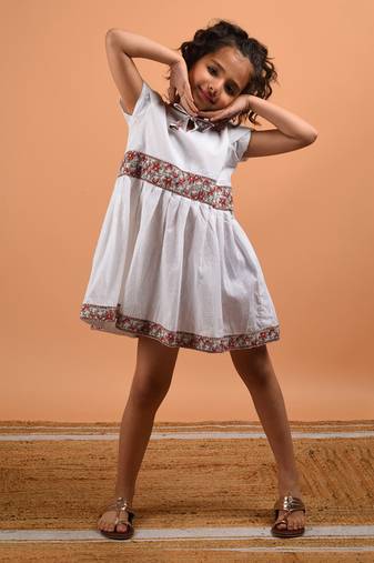 White border dress
