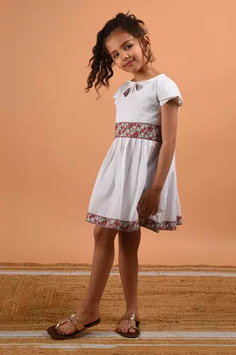 White border dress