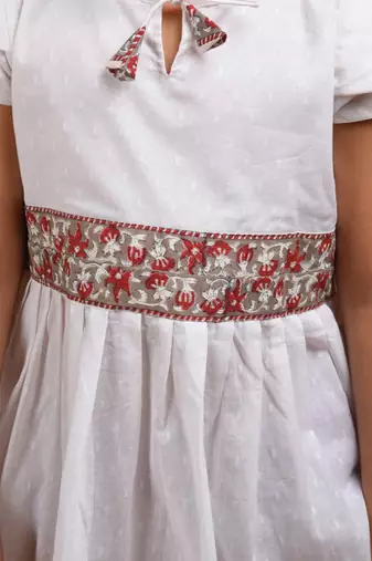 White border dress