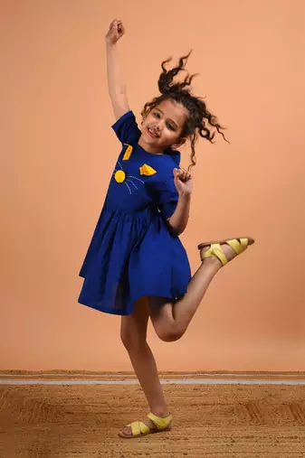Royal blue kitty dress