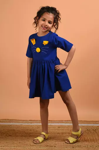 Royal blue kitty dress