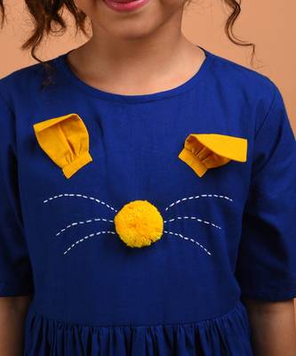 Royal blue kitty dress 5