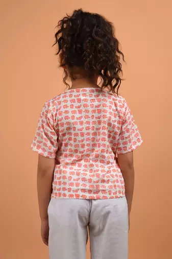 Peach angrakha top