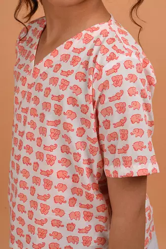 Peach angrakha top
