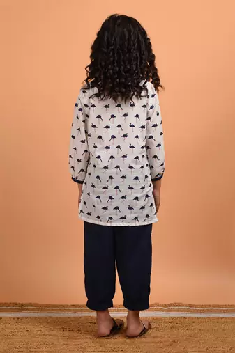 White flamingo suit set