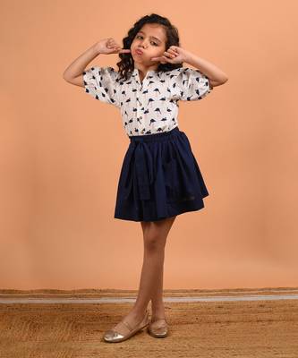 White flamingo skirt set 1